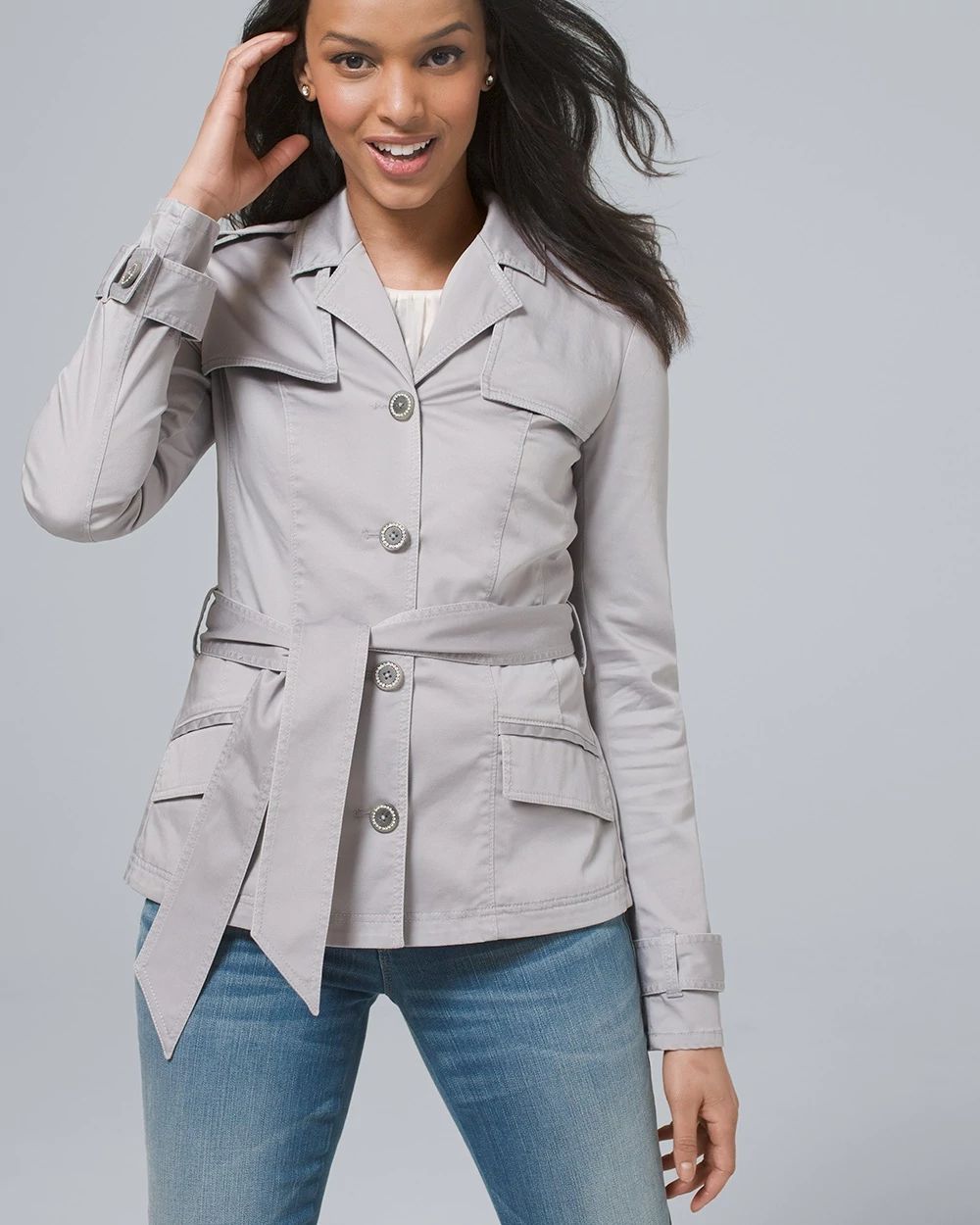 White short trench coat 2025